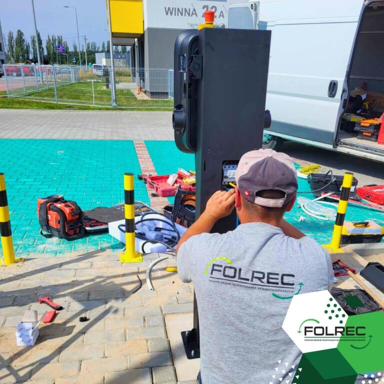 stacja ładowania samochodów elektrycznych pojazdów elektrycznych firma jarocin poznań kalisz krotoszyn koźmin środa wielkopolska ostrój wielkopolski folrec