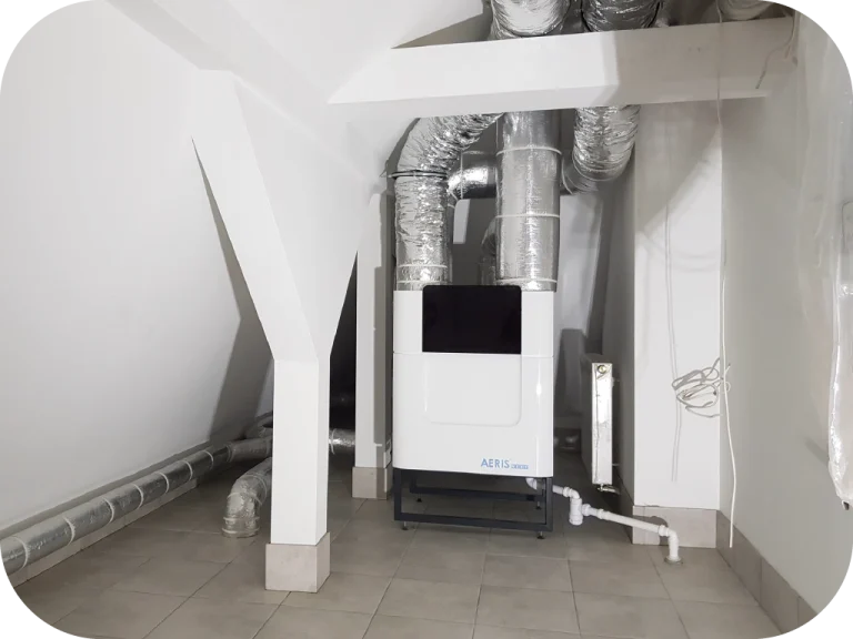 Instalacja rekuperacji w trakcie budowy Jarocin Wielkopolska