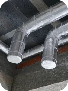 Rekuperacja w trakcie budowy domu Jarocin instalacja kanałów