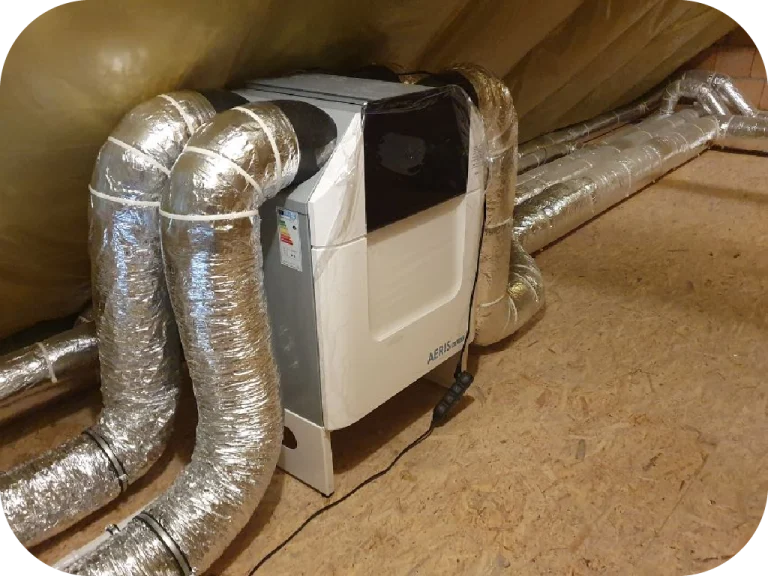 Rekuperator ścienny w domu jednorodzinnym Wielkopolska